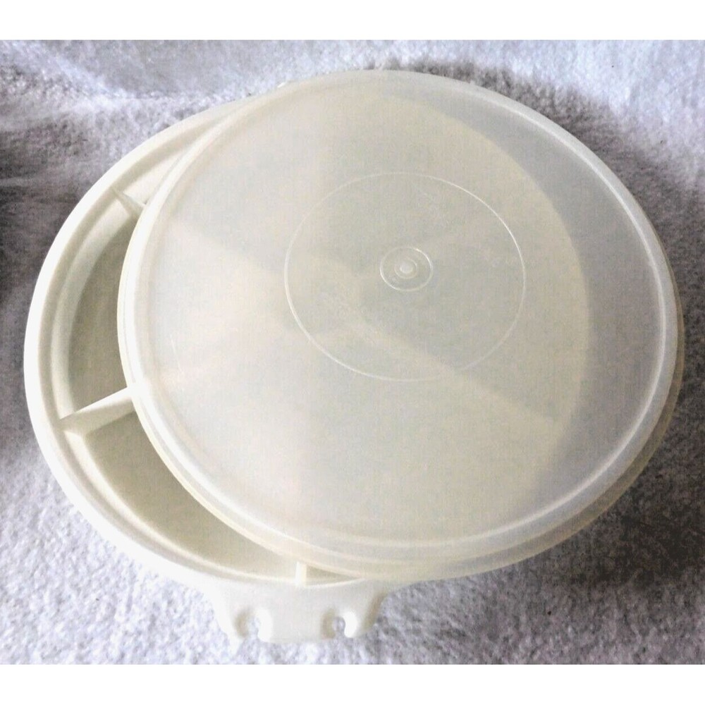 Vintage Tupperware Party Susan Divided Serving Tray # 405-1 with Seal # 224-5